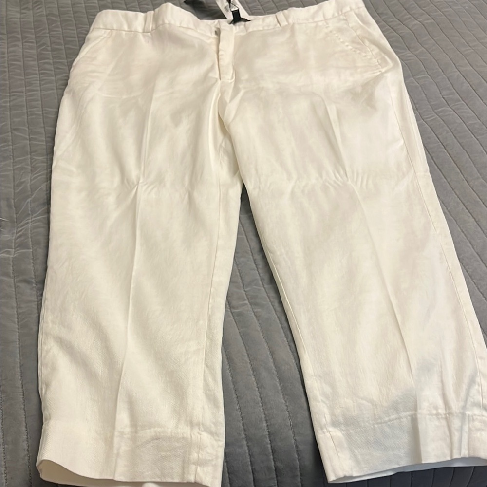 Banana Republic White Linen Pants